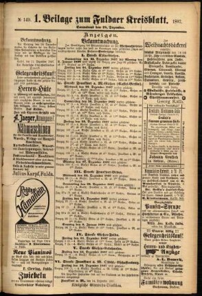 Zweite Ausgabe vom Samstag, den 18. Dezember 1897.
