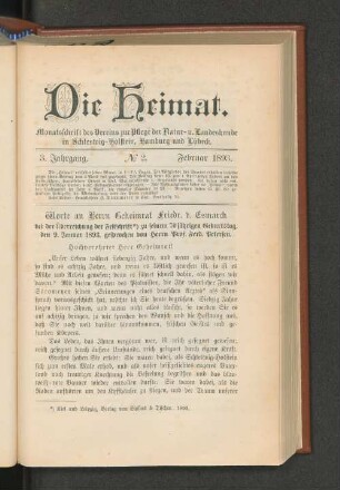 Worte an Herrn Geheimrat Friedr. d. Esmarch