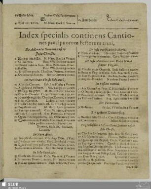 Index specialis... festorum anni