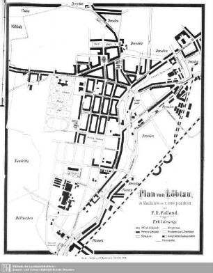 Plan von Löbtau im Maasstabe von 1:5000 gezeichnet