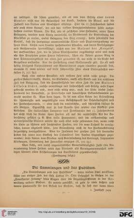 Die Sammlungen und das Publikum