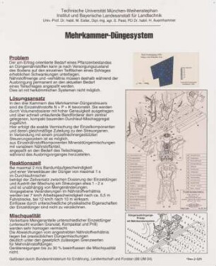 Mehrkammer-Düngesystem (Poster)