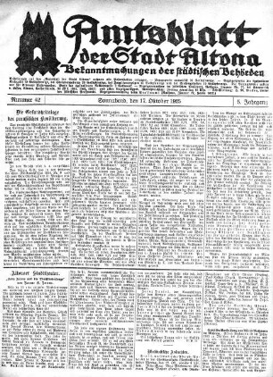 Nummer 42 : Sonnabend, den 17. Oktober 1925
