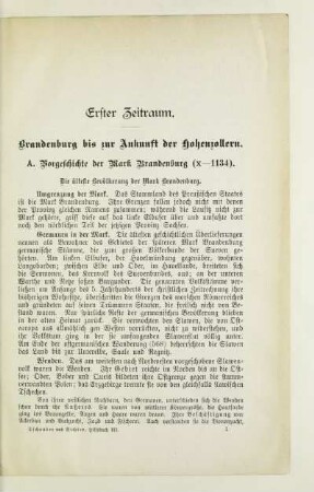 Erster Zeitraum. Brandenburg bis zur Ankunft der Hohenzollern
