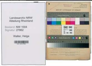 Entnazifizierung Helga Walter , geb. 07.07.1921 (Kaufm.Angestellte)