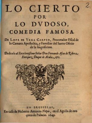 Lo Cierto por lo Dudoso