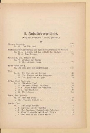 II. Inhaltsverzeichnis