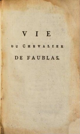 Vie Du Chevalier De Faublas, 6