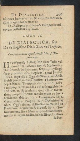 Liber II. De Dialectica, seu De Syllogismo Dialectico vel Topico.
