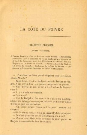 Chapitre premier. Avant d'aborder
