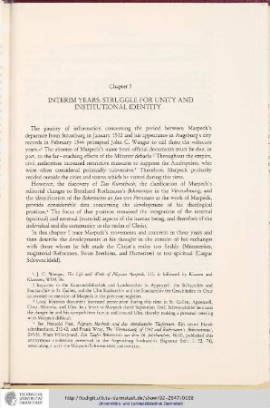 Chapter 5 Interium Years: Struggle for Unity and Institutional Identity