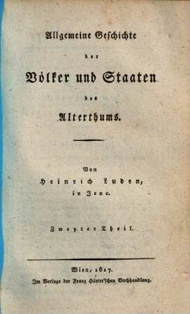 Allgemeine Geschichte der Völker und Staaten des Alterthums, 2