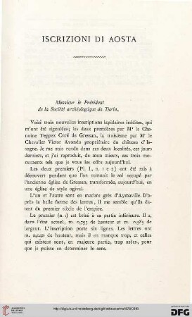 2: Iscrizioni di Aosta