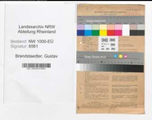 Entnazifizierung Gustav Brandstaedter, geb. 21.06.1899 (Pol.Beamter)