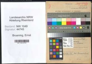Entnazifizierung Ernst Bruening , geb. 28.12.1898 (Richtmeister)