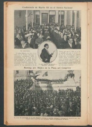Meeting pro Méjico en la Plaza del Congreso