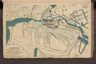 Tafel VI. Hamburg unter Berücksichtigung der bis zum März 1889 ausgeführten u. im Entwurfe festgestellten Arbeiten für den Zollanschluss.