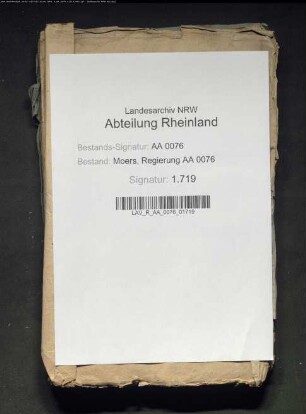 G.A. Weinhagen, Notar zu Moers: Aufnahmeprotokolle, Verzichterklärungen, etc.