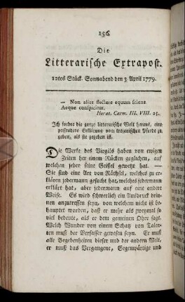 12tes Stück. Sonnabend den 3. April 1779.