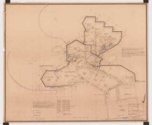 Haus und Garten Ernst Hassler, Oerlinghausen: Technischer Plan, Erdgeschoss Be- und Entwässerung, 1:50