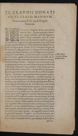 Ti. Claudii Donati Ad Ti. Claud. Maximum