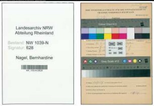Entnazifizierung Bernhardine Nagel , geb. 20.04.1890 ()