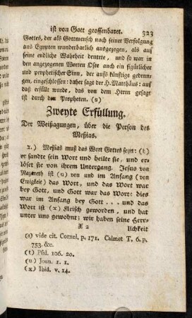 323-330, Zweyte Erfüllung.