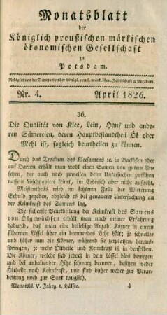 Nr. 4. April 1826.