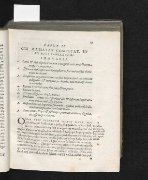 Caput II. Cui Maiestas Competat, et an soli imperatori.
