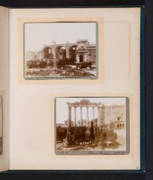 Fotoalbum einer Italienreise von Vendig bis Neapel : Albumseite 7 mit zwei Fotografien von Rom