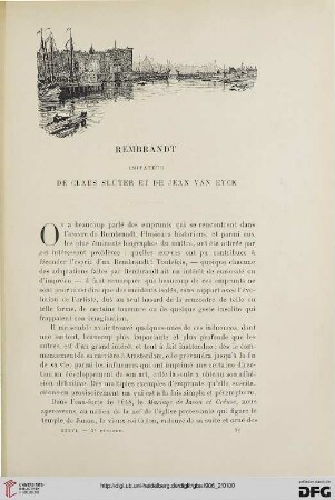 3. Pér. 36.1906: Rembrandt : imitateur de Claus Sluter et Jean van Eyck