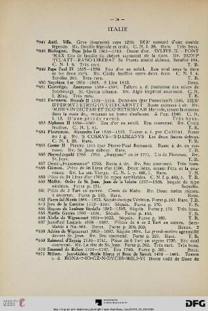 Italie (Nr. 847-910)