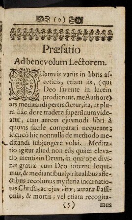 5r-9v, Praefatio Ad benevolum Lectorem.