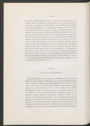 XXIX - La evolución científica