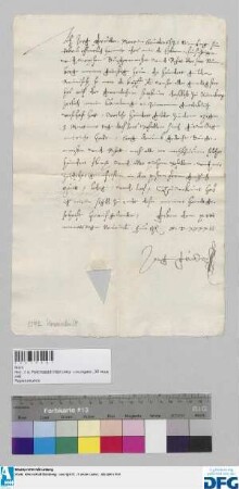 Jorg Geuder, Sohn des Martin Geuder sel. in Nürnberg stellt der Stadt Nürnberg Quittung aus über 100 fl. ihm von Kaiser Karl V. verschriebene Stadtsteuer.