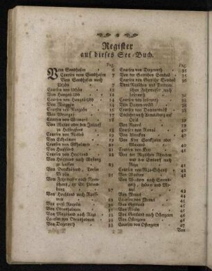 Register auf dieses See-Buch.