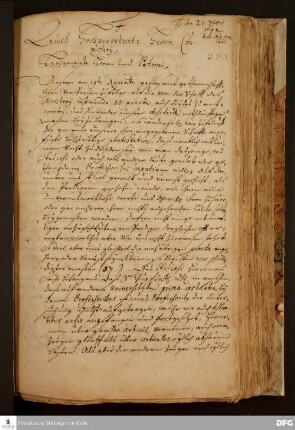 Brief von Joachim Justus Breithaupt und August Hermann Francke an Veit Ludwig v. Seckendorff, Franz Julius Lütkens, Carl v. Dieskau und Heinrich v. Platen.