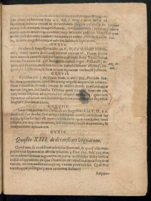 Quaestio XIII. de diversitate linguarum.