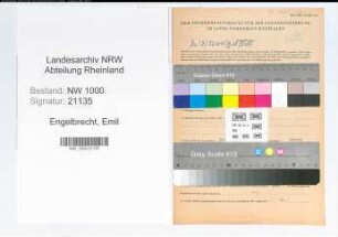 Entnazifizierung Emil Engelbrecht, geb. 09.03.1890 (Postsekretaer)