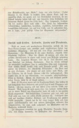 XII. Zurück nach Ceylon. Colombo, Kandy und Peradenia