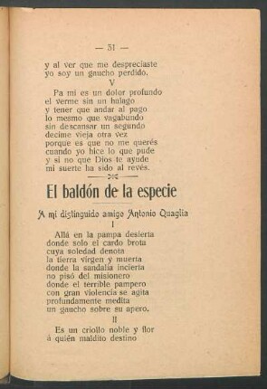 El baldón de la especie : A mi distinguido amigo Antonio Quaglia