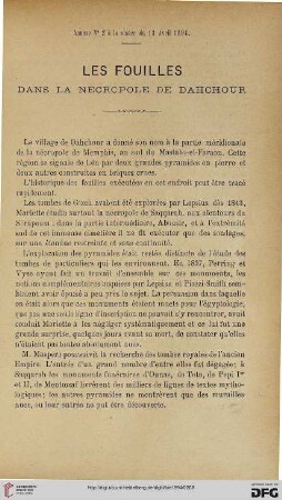 3.Ser. 5.1894: Les fouilles dans la nécropole de Dahchour
