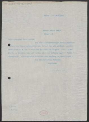 Brief an Frantisek Alois Drdla : 16.05.1911