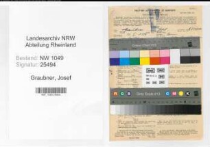 Entnazifizierung Josef Graubner , geb. 30.10.1886 (Justizinspektor)