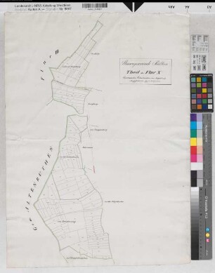 Rüthen (Rüthen) Katasterkarte, Teil der Flur 10 1833 1 : 2500 70 x 51 kol. Zeichnung kopiert: Diekmann KSA Nr. 715