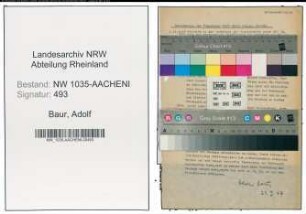 Entnazifizierung Adolf Baur , geb. 19.04.1893 (Elektroingenieur)