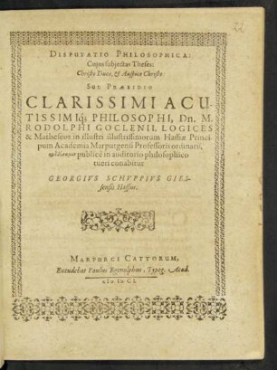 Disputatio Philosophica
