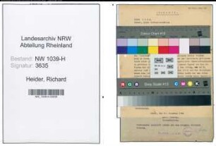 Entnazifizierung Richard Heider , geb. 28.02.1902 (Lehrer)