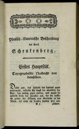 Erstes Hauptstük. Topographische Nachricht von demselben