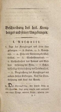 Beschreibung des heiligen Kreuzberges und seiner Umgebungen : in Hinsicht auf die Erzeugnisse und Schönheiten der Natur, mit statistischen, geschichtlichen und religiösen Bemerkungen